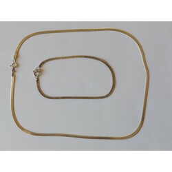 Neck and arm silver chains 925 proof 41 cm., 20 cm. Total weight 6 gr.