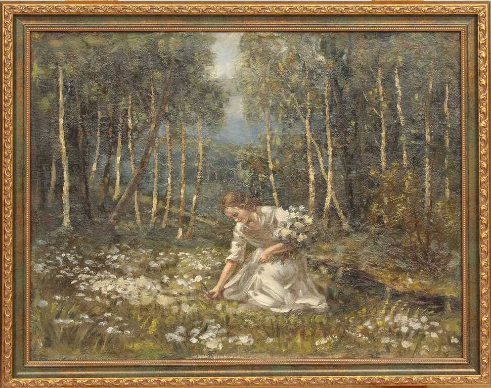 The woman in the forest