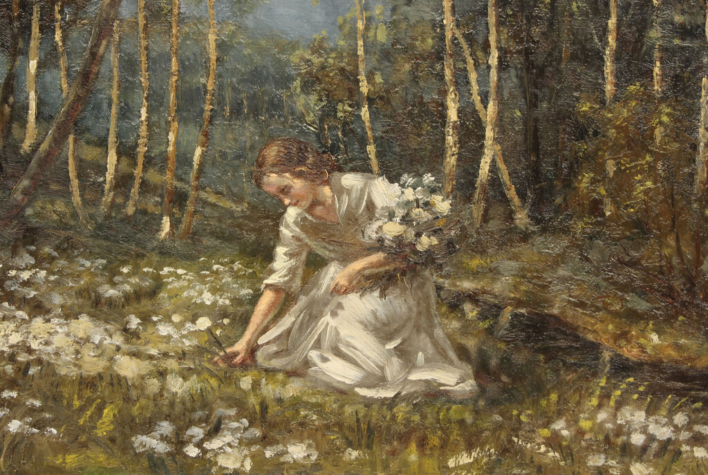 The woman in the forest