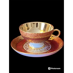 coffee cup JOHANN HAVILAND, BAVARIA, ECHT GOLD