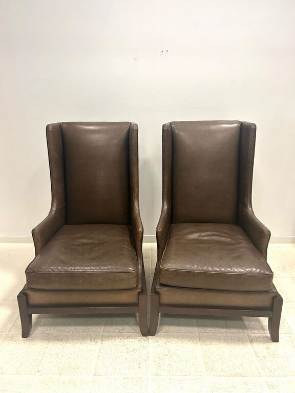 Leather club chairs BAKER 2 pcs. 