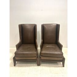 Leather club chairs BAKER 2 pcs. 