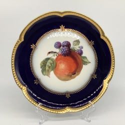 Hand painted plate with gold edging. Krautheim. 1932.