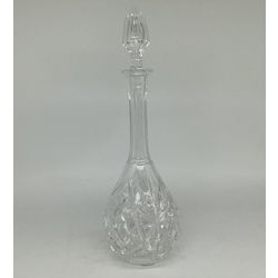 Crystal decanter for vodka. Maltsovsky plant in Gus Khrustalny. Hand-made edges and ground stopper. Beginning of the last century. Russian Empire