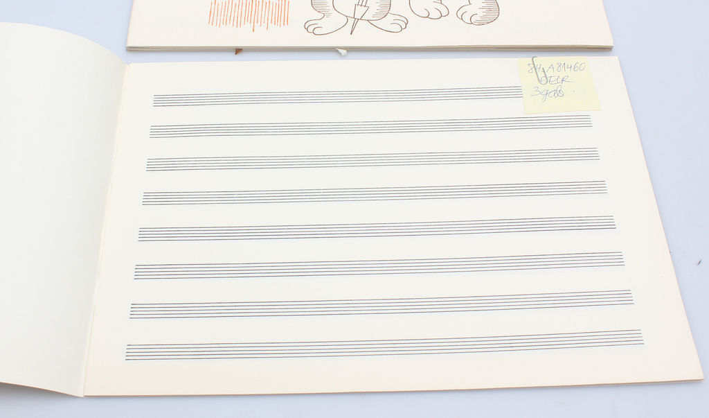 Unfilled sheet music 3 pcs. 