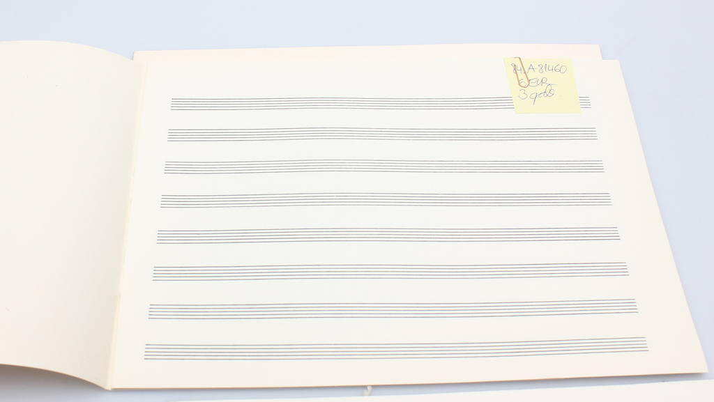 Unfilled sheet music 3 pcs. 