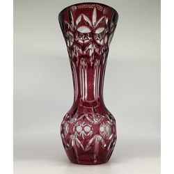 Large vase.ruby crystal - .goose crystal..Ideal condition, 50s