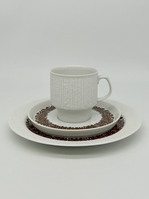 Arcta braun Coffee porcelain set from the 70s by Thomas-Rosnthal.