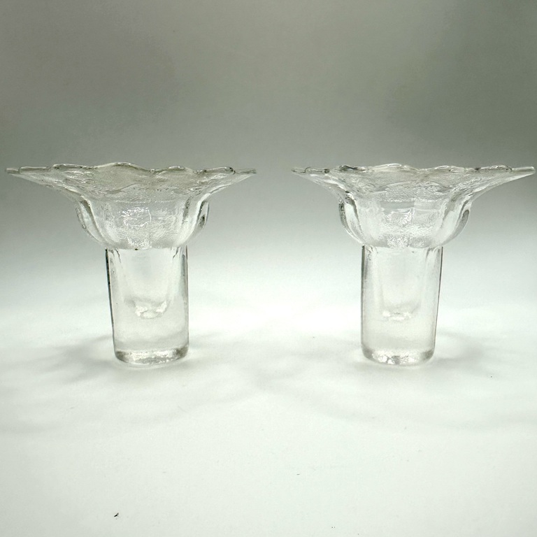 Gobel crystal. Handmade candlesticks. Hand sanding