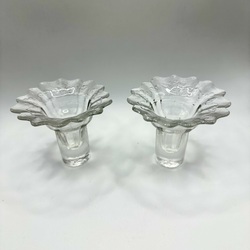 Gobel crystal. Handmade candlesticks. Hand sanding