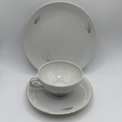 Kafijas porcelāna trio. Dekoratīvā māksla. Bavārija