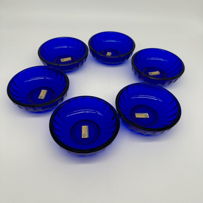 Cobalt bowls for jam. Bohemia Art Deco