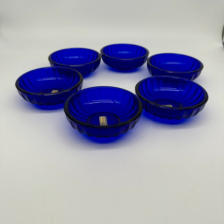 Cobalt bowls for jam. Bohemia Art Deco