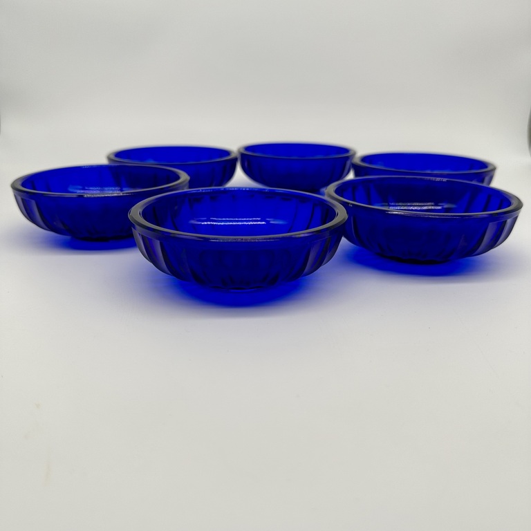 Cobalt bowls for jam. Bohemia Art Deco