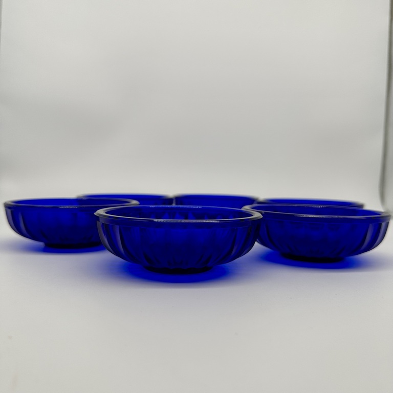 Cobalt bowls for jam. Bohemia Art Deco