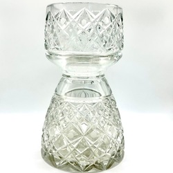 Ilguciems.Crystal vase for hyacinths.Special shape for these flowers.Rare 