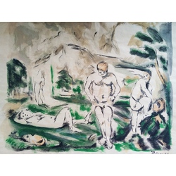 Copy after Paul Cézanne 1896-1897. Bathers