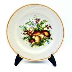 Plate mushrooms from the children's tableware collection. Riga. Excellent preservation of the drawing. Rare