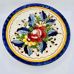 Wall, antique plate, 28 cm. Handmade by a folk artist. 