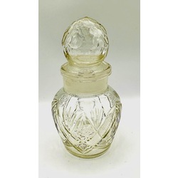 Maltsov tea jar with a ground-in lid. Crystal and hand carving.