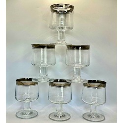 Thomas Rosenthal liqueur glasses with silver amalgam 