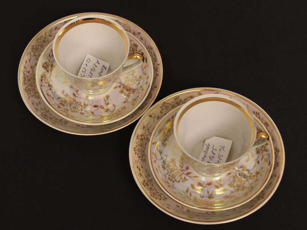 Porcelain trio for two persons