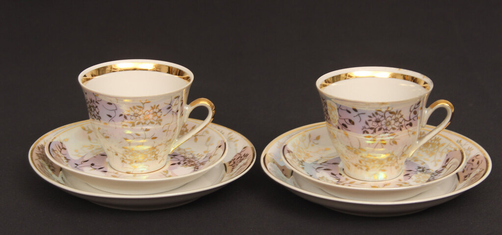 Porcelain trio for two persons