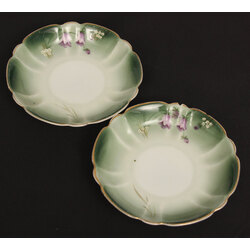 Two porcelain saucers