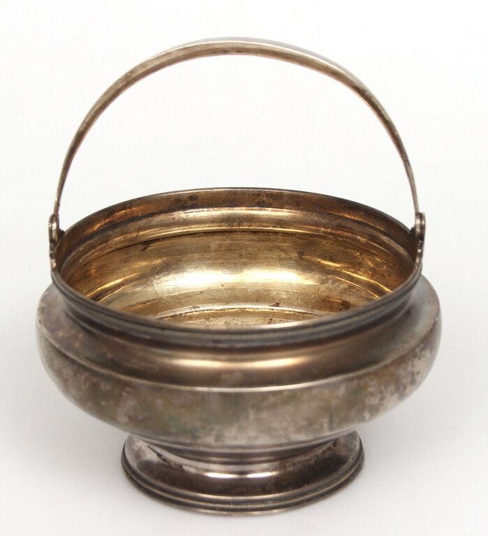 Silver sugar bowl