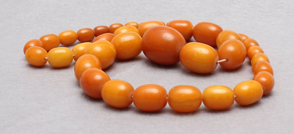 100% Natural Baltic amber beads 63 years old