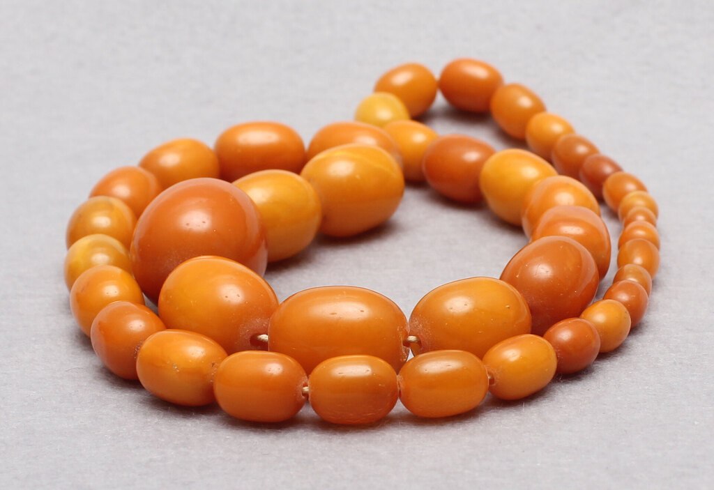 100% Natural Baltic amber beads 63 years old