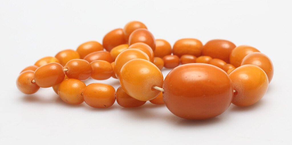 100% Natural Baltic amber beads 63 years old