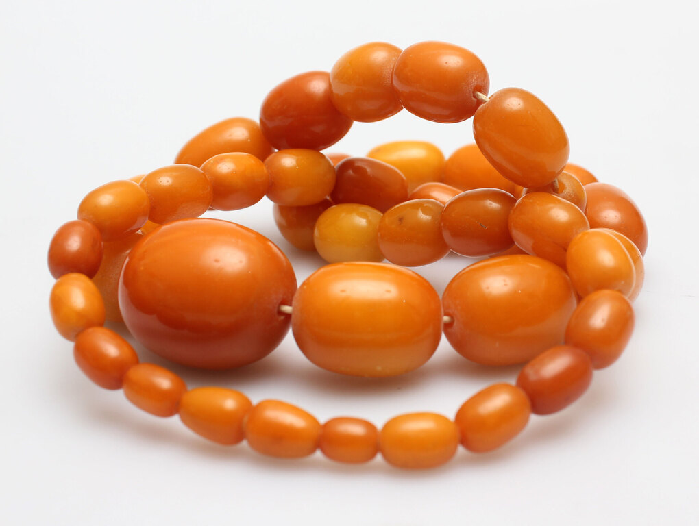 100% Natural Baltic amber beads 63 years old