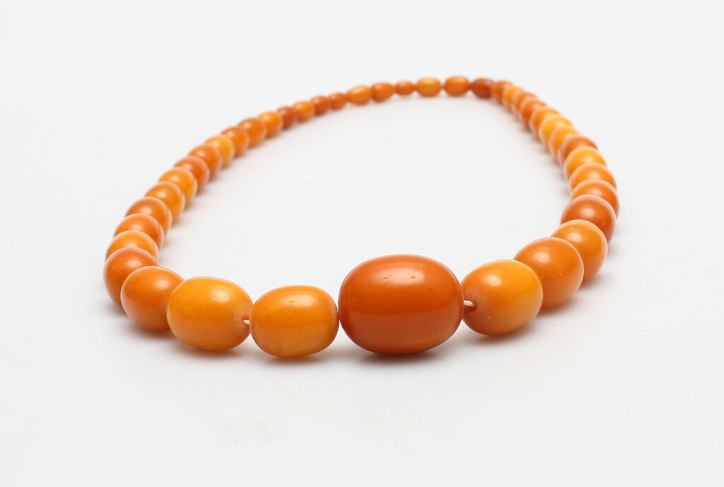 100% Natural Baltic amber beads 63 years old