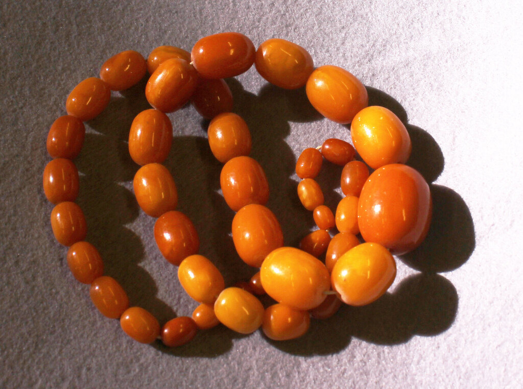 100% Natural Baltic amber beads 63 years old