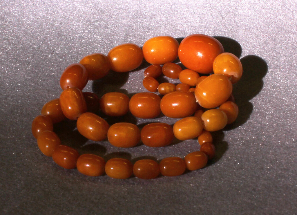 100% Natural Baltic amber beads 63 years old