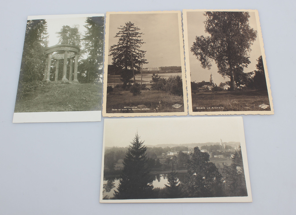 4 postcards Alūksne