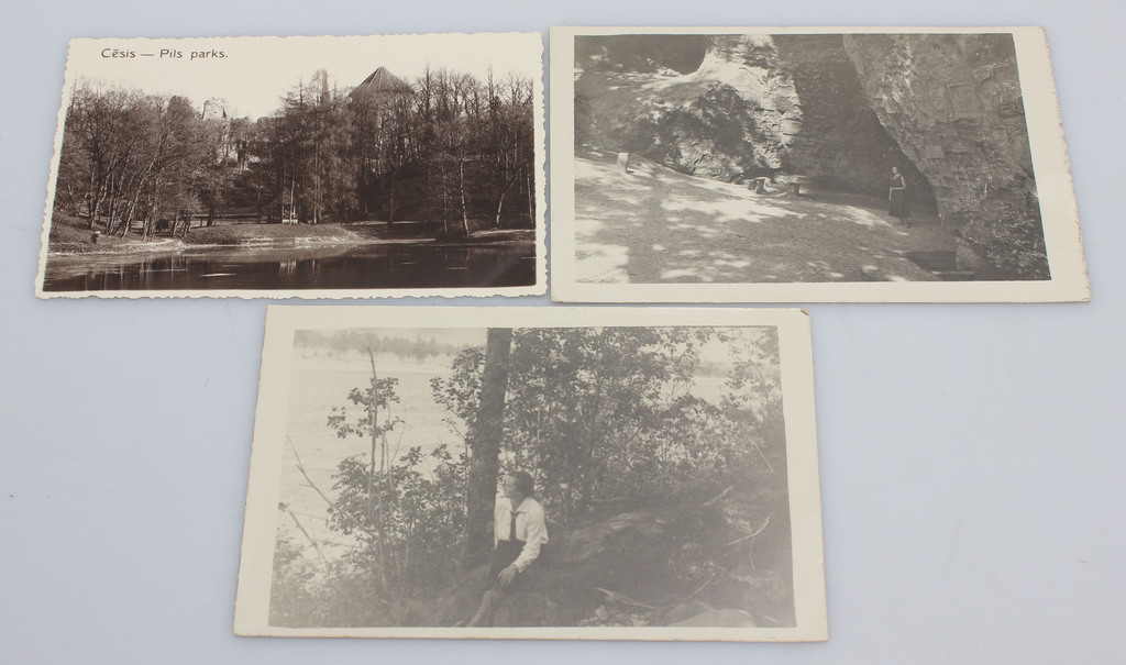 3 postcards Cēsis, Sigulda