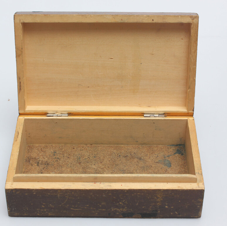 Wooden chest with inlays