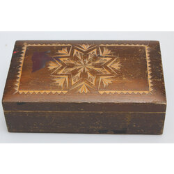 Wooden chest with inlays