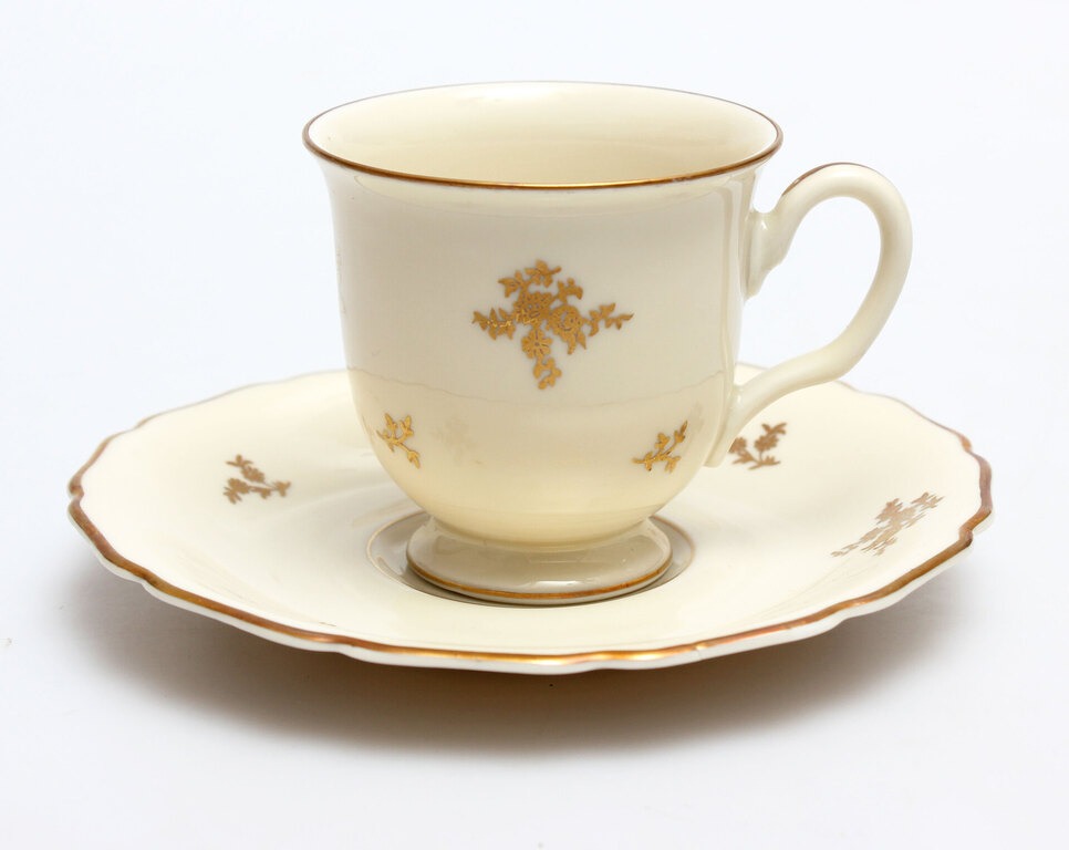 Porcelain cup with gilding