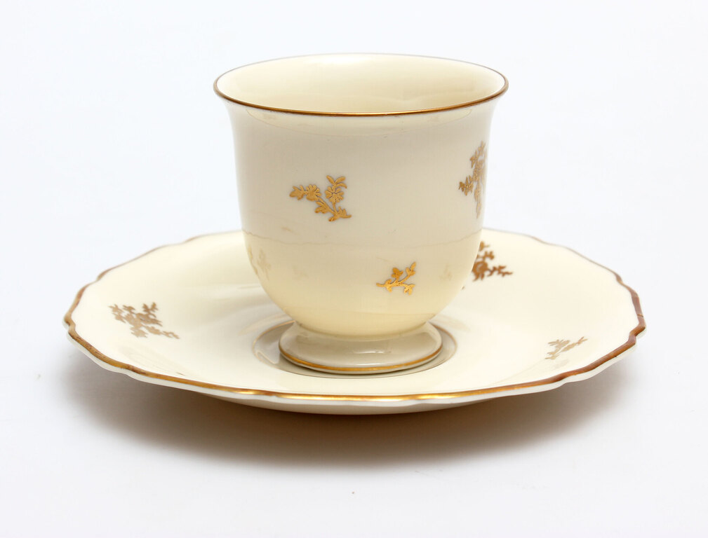 Porcelain cup with gilding