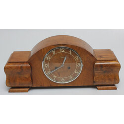 Wooden fireplace clock 