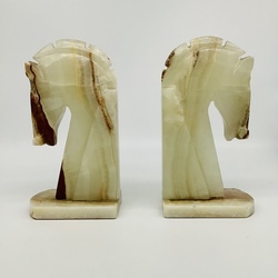 Onyx bookends for large books. Art Deco. Handmade by an old stonecutter.