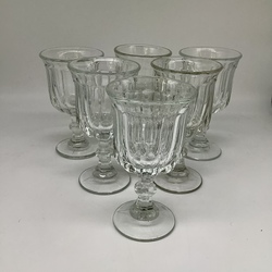 Old mark 1919, Wine glasses 6 pieces Rastal, heavy crystal, handmade. Old mark