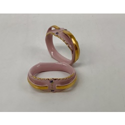 Wedding Table Napkin Rings Pink Porcelain