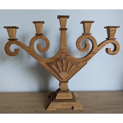 Oak candlestick