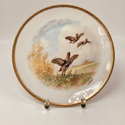 JOHANSEN, AXEL (1872 ROSKILDE - 1938 KOPENHAGEN). Ducks, wall plate. Painting and signature of the author.