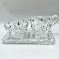 Bavarian Crystal. Prisma Collection. Sugar and Cream Set