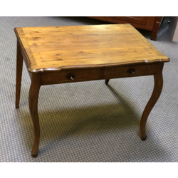 Wooden table with drawers. Needs restoration